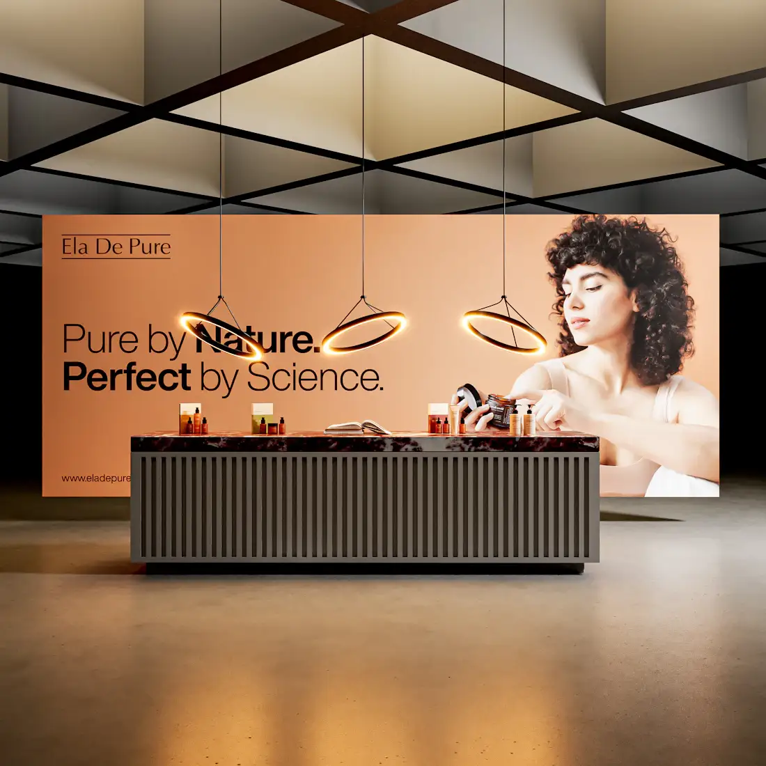Branded activation display counter