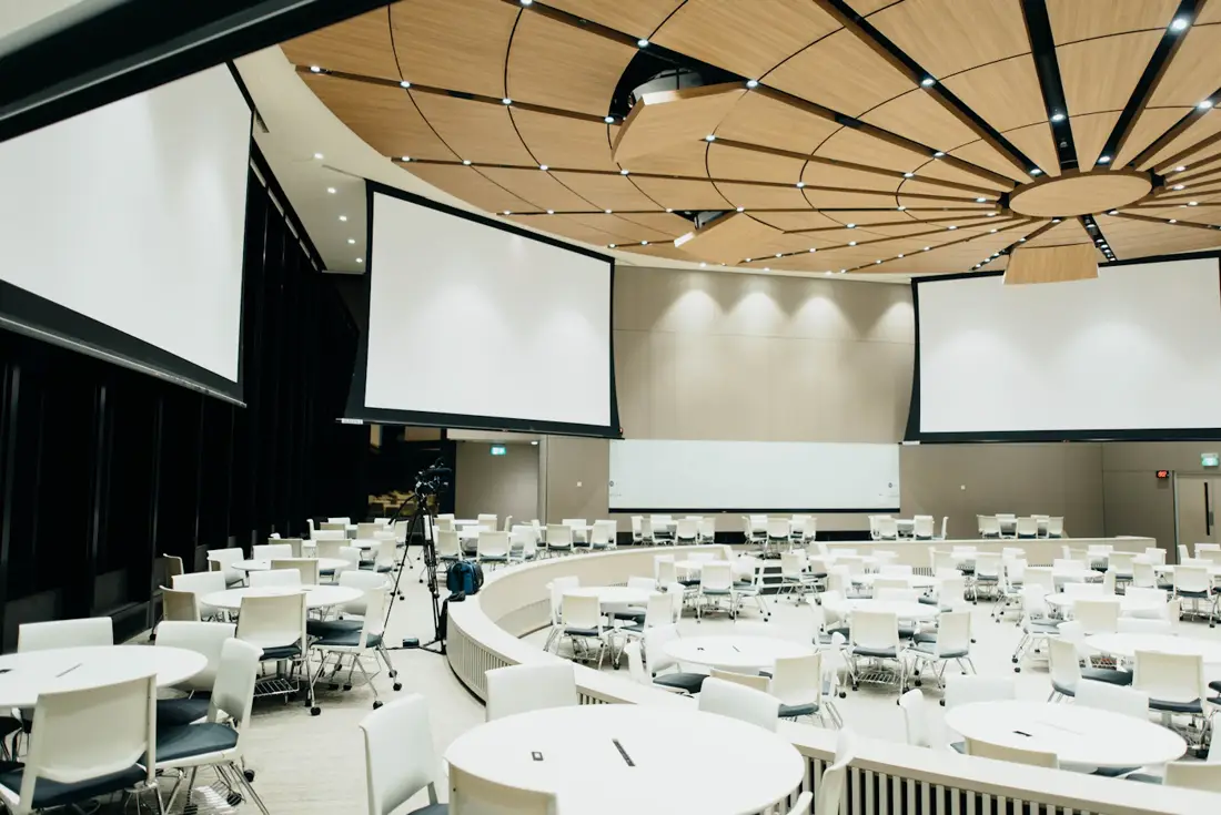 Conference hall setup by Events by OT